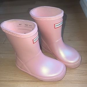 Hunter Kids Pink Rain Boots